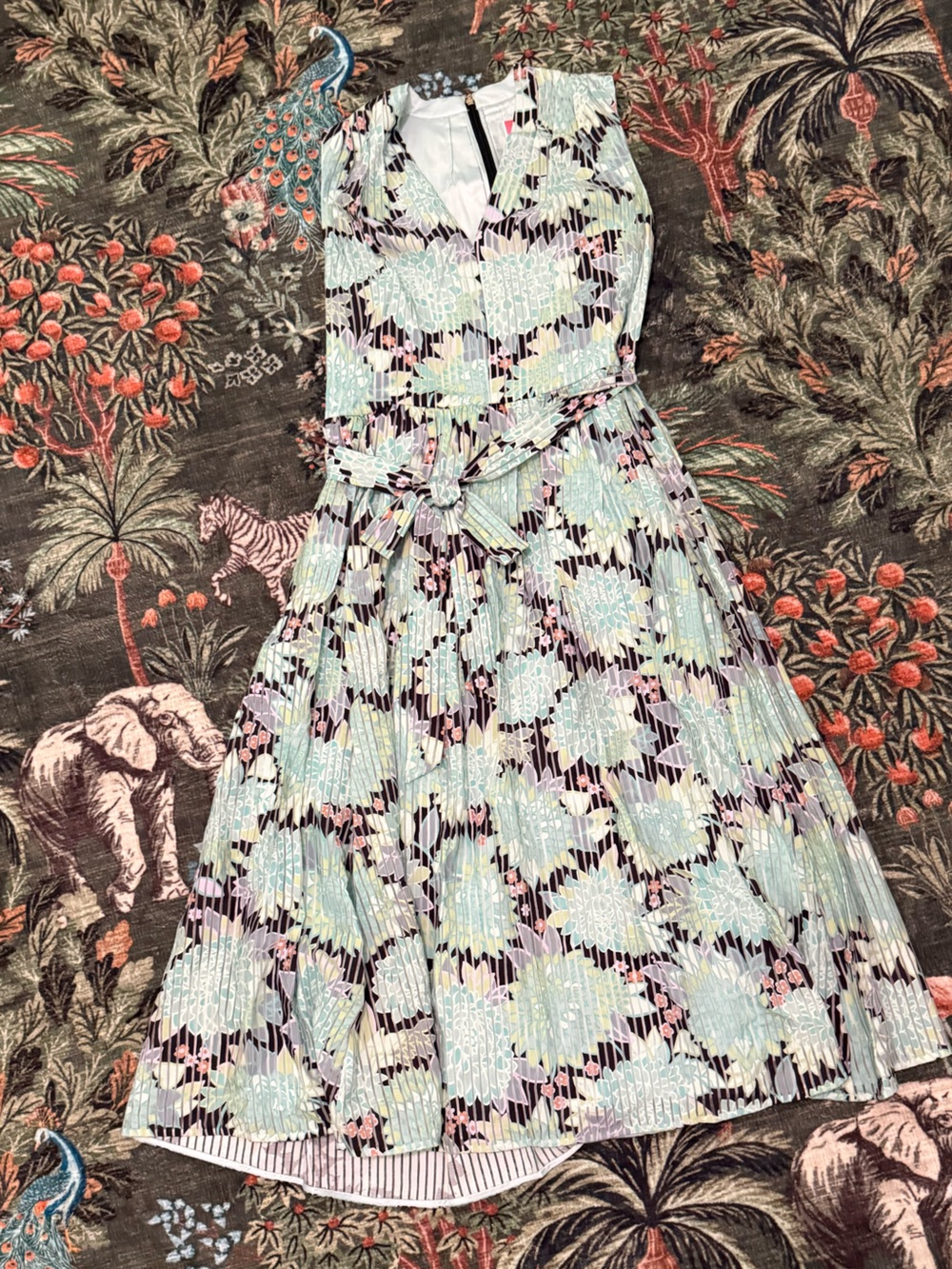 Kate spade Floral Pleated Midi Skirt in Light Blue